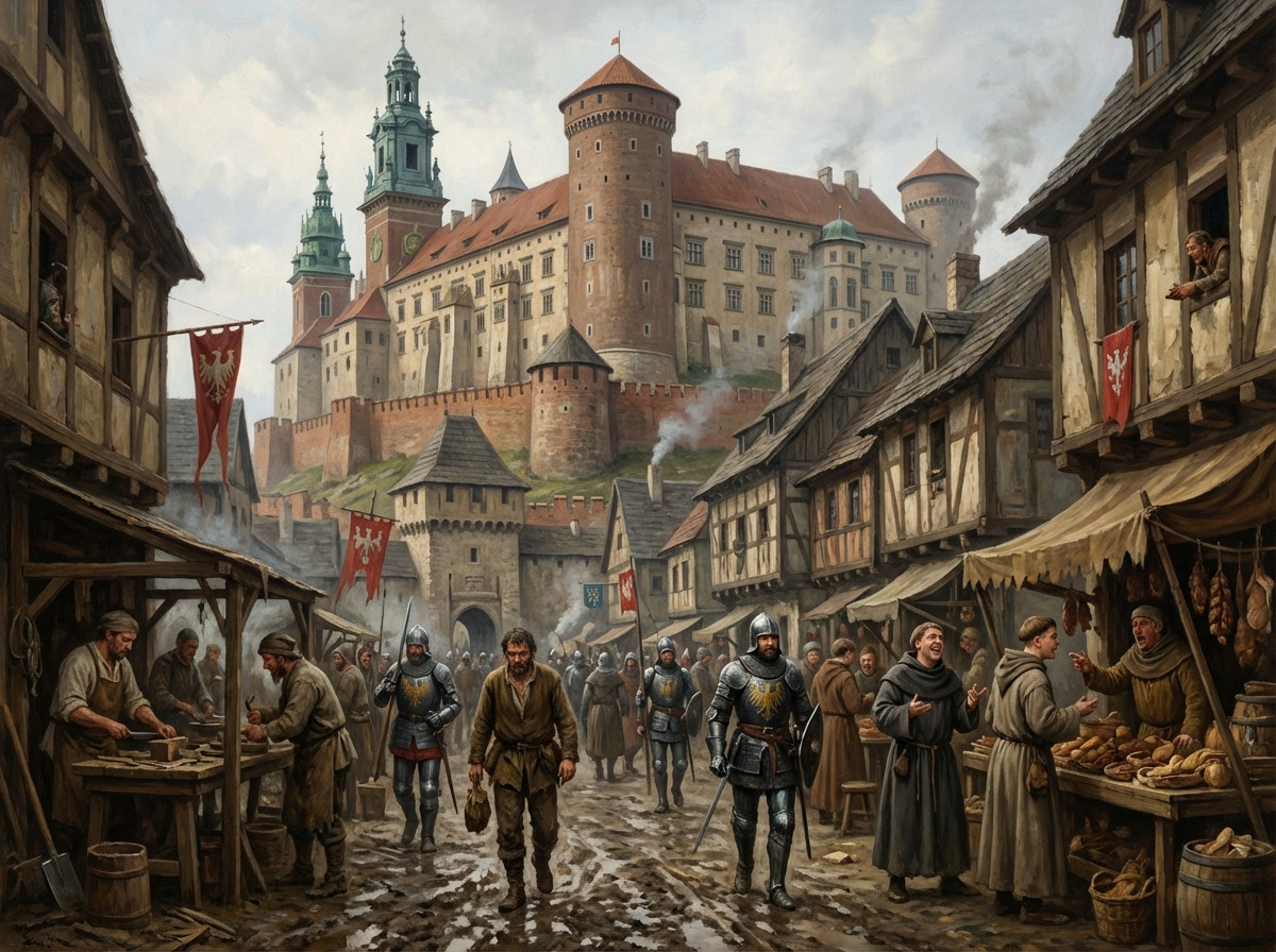 Kraków 1425 – miasto kontrastów